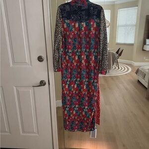 NATURAL LIFE Multicolor Floral Long Sleeve Dress